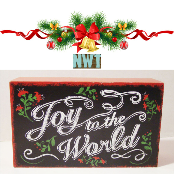 The Cracker Barrel Holiday Joy To The World Christmas Sign New